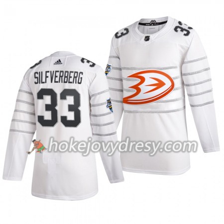 Pánské Hokejový Dres Anaheim Ducks Jakob Silfverberg 33 Bílá Adidas 2020 NHL All-Star Authentic